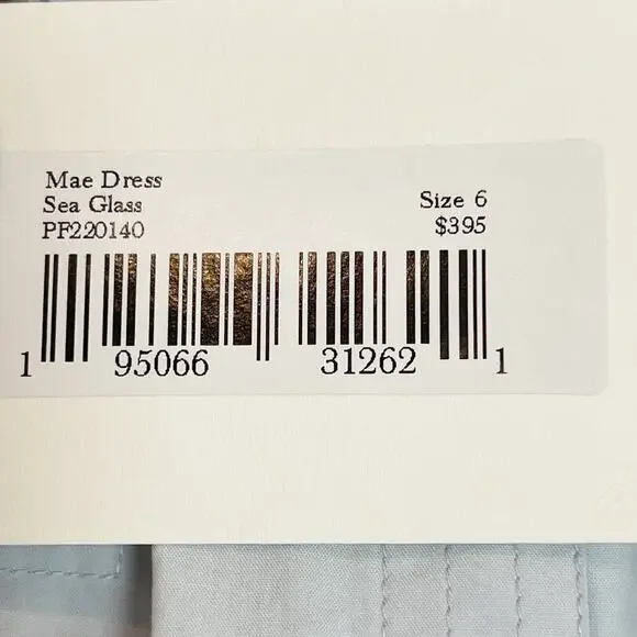 Ulla Johnson Mae Mini Dress Sea Glass Poplin Babydoll Pleated Women's Size 6 NWT - Picture 11 of 13